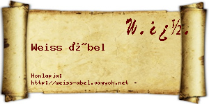 Weiss Ábel névjegykártya
