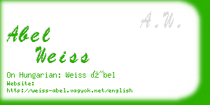 abel weiss business card